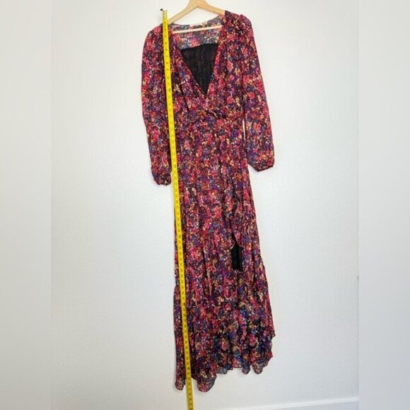 Ramy Brook Women’s Fatima Floral Asymmetric Maxidress V neck size M - Picture 8 of 12